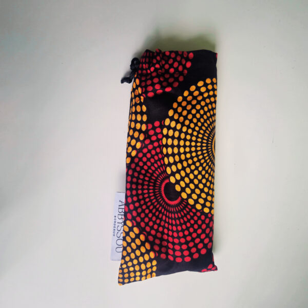 Eventail en wax et sa pochette – Image 2